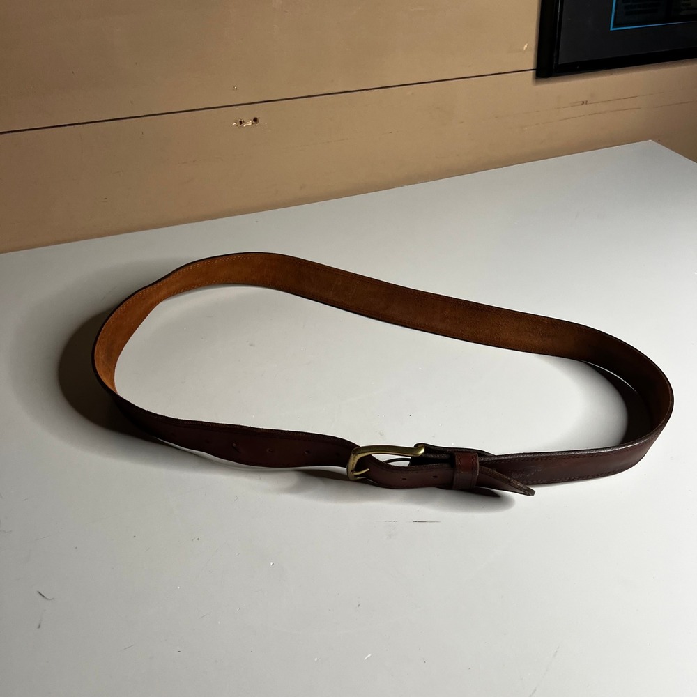 Red Wing Shoes‎ Mens Brown Leather Belt Brass Buckle Workwear 46 96531